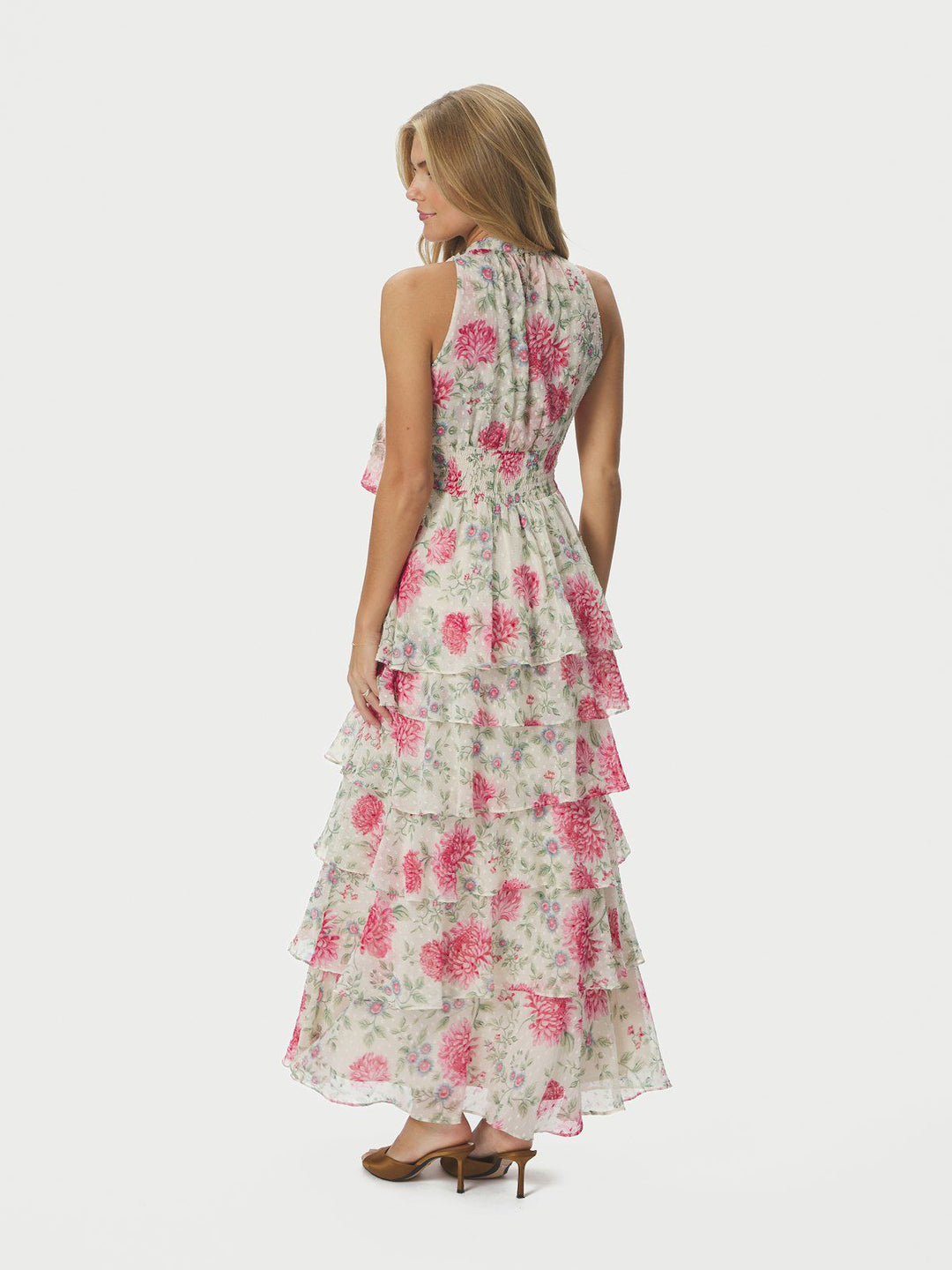 Marli Big Flower Dress  Creme