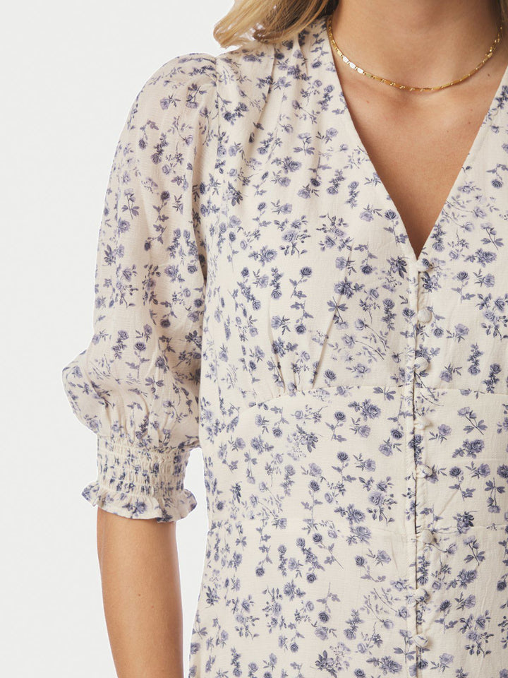 Valley Structure Flower Dress  Off White