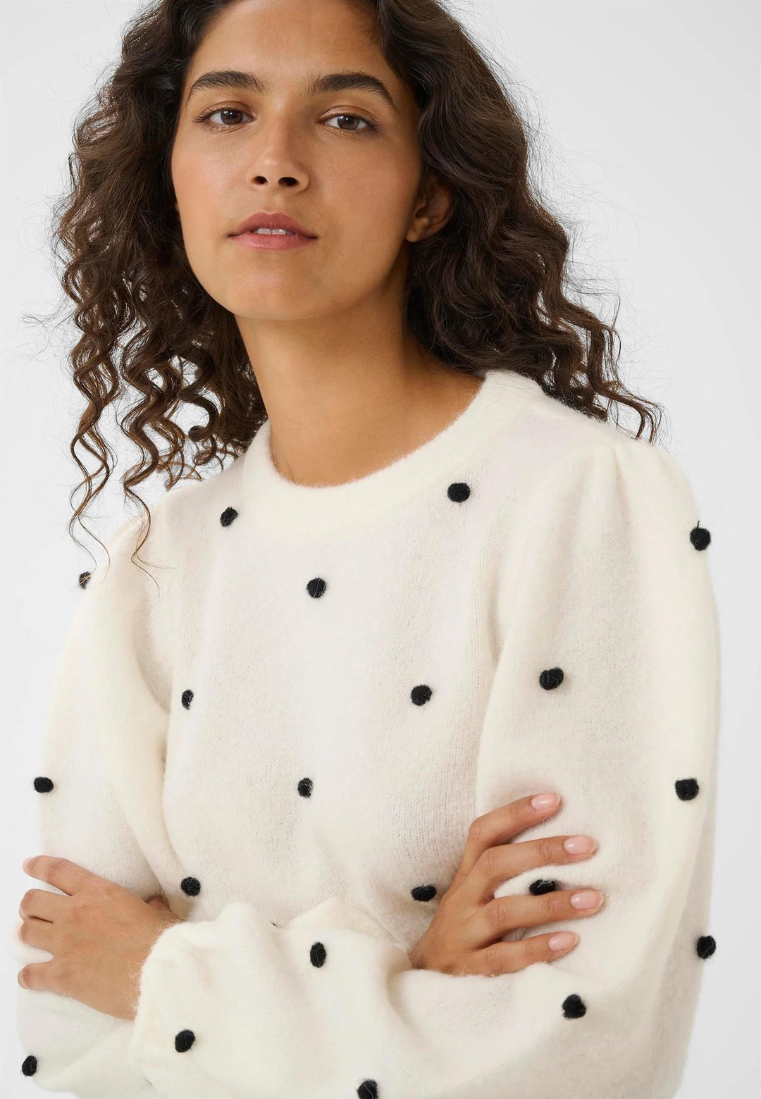 GZALPHA DOT PULLOVER  Ivory