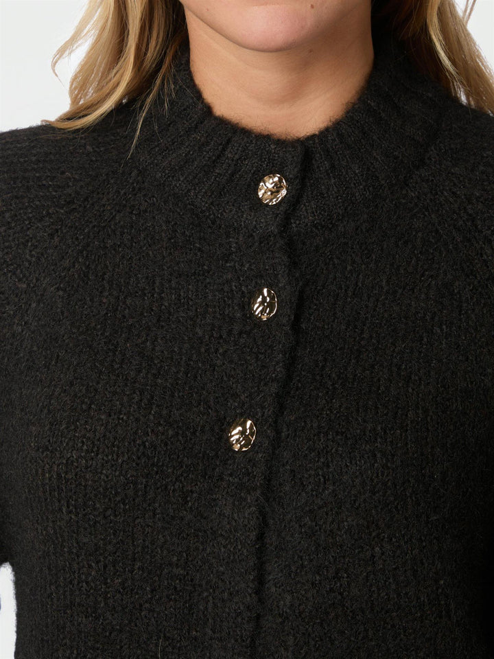Benuta Fluffy Knit Cardigan  Dark Brown