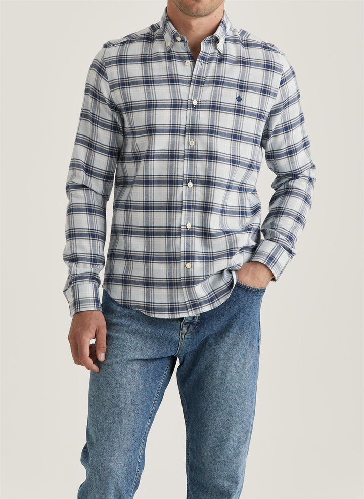 Soft Check Flannel-Slim Fit  Blue