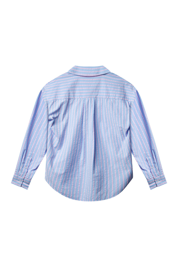 VENICE Seersucker Butcher Stripe  Blue/Pink
