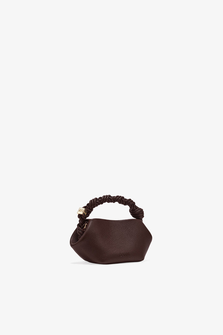 Ganni Bou Bag Mini Grained  Chicory Coffee
