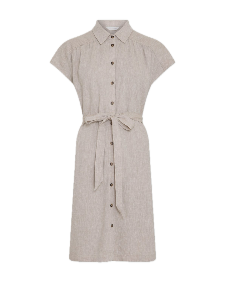 Mschviana Ginia Ss Shirt Dress  Beige