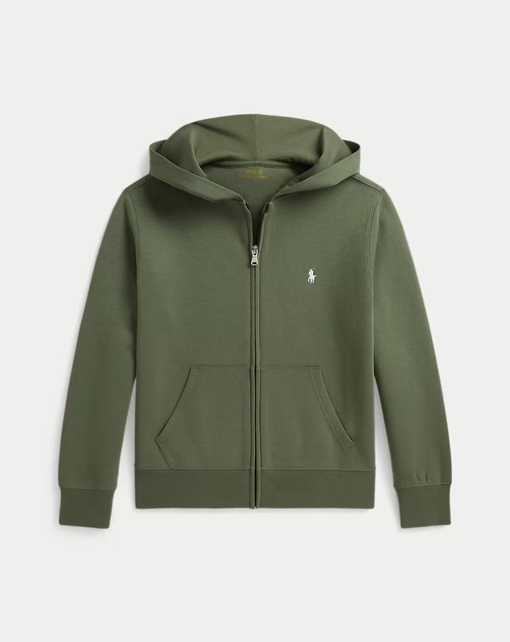 DOUBLE KNIT FULL ZIP HOODIE  Cargo Green