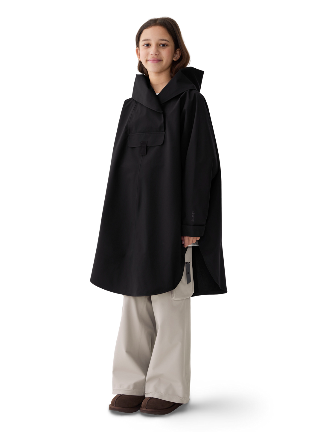 BERGEN MINI PONCHO  Black