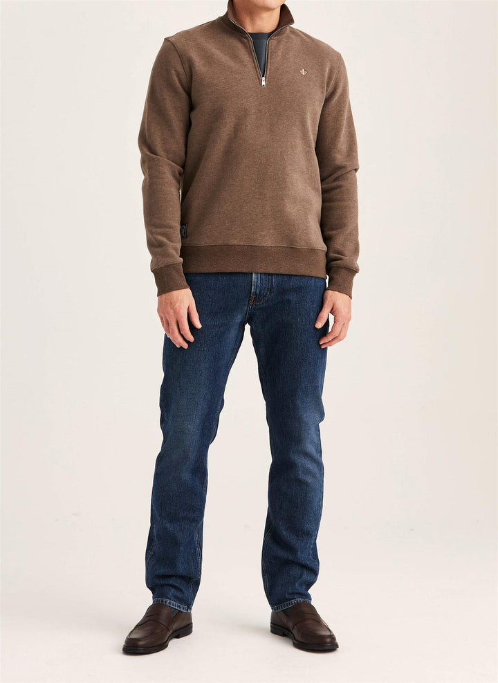Brandon Lily Half Zip  Brown