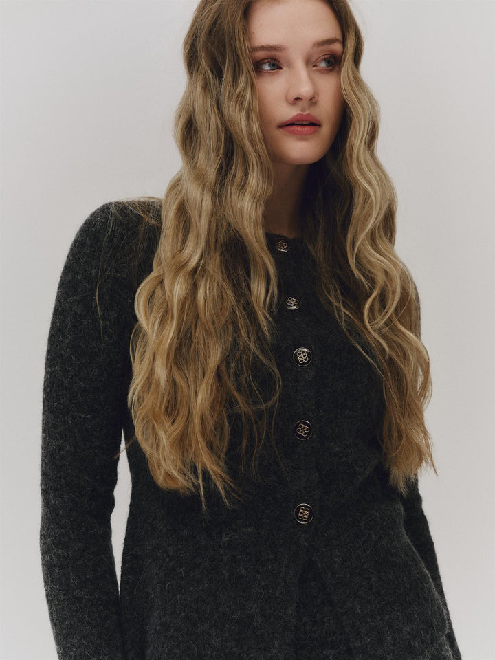 Iza Alpaca cardigan  Charcoal