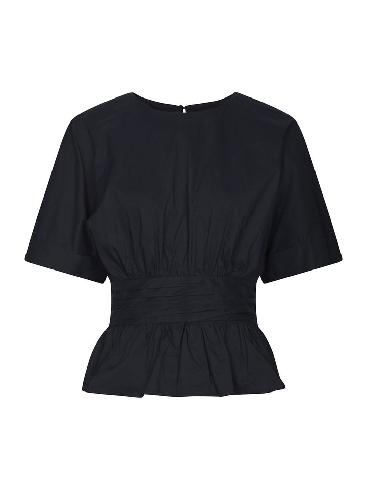 Annegret Poplin Blouse  Navy