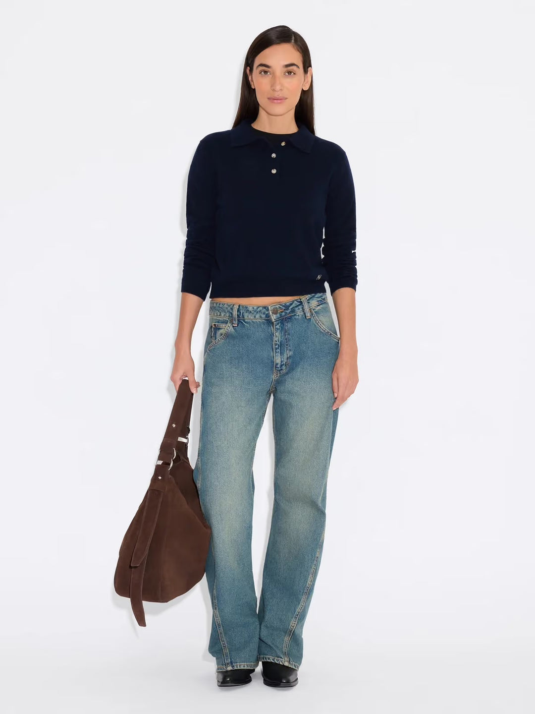ISABELLA CASHMERE POLO  Dk.Navy