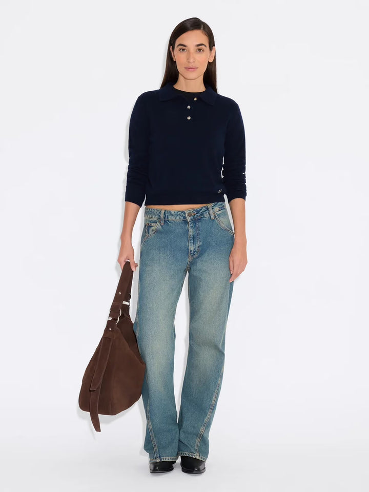 ISABELLA CASHMERE POLO  Dk.Navy