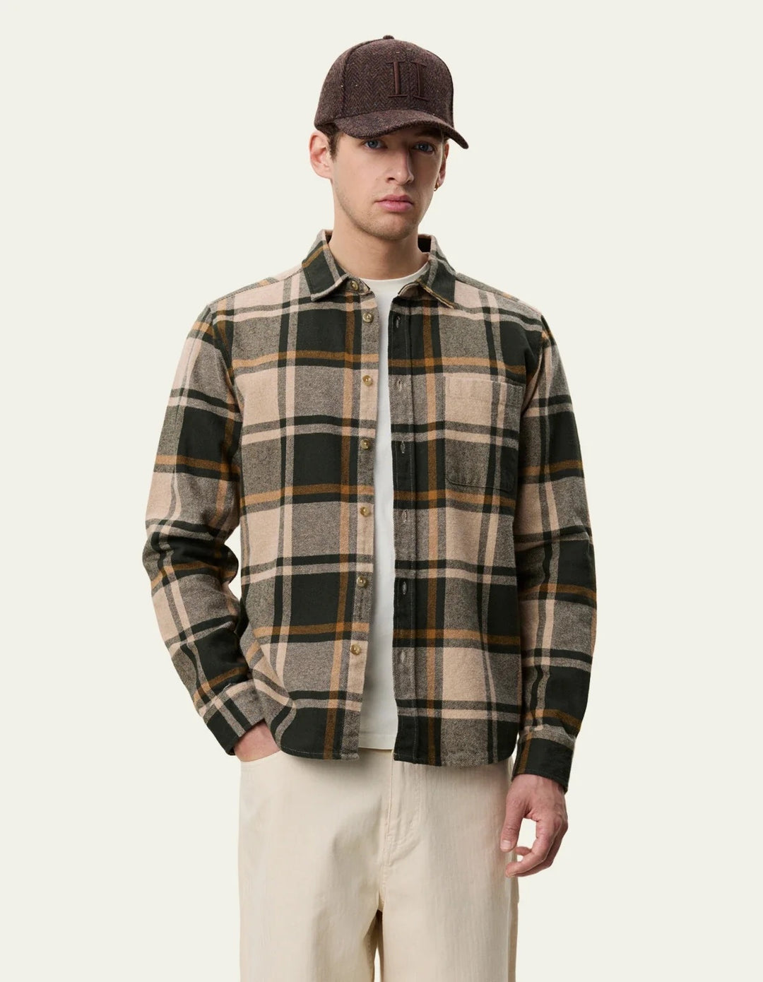 Check Flannel Shirt  Rosin Green