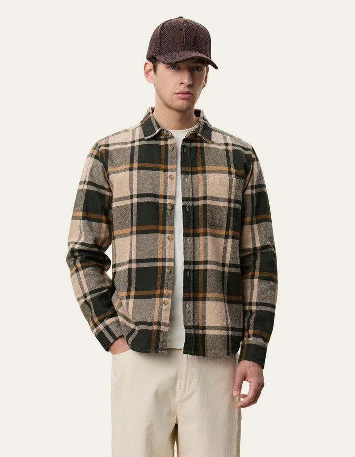 Check Flannel Shirt  Rosin Green