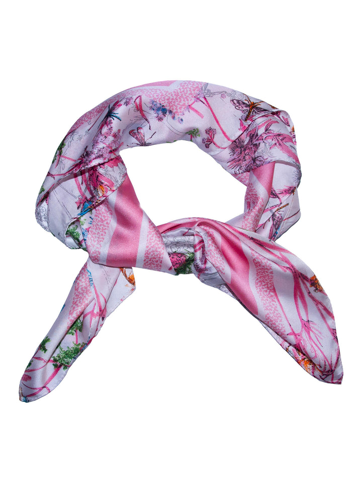 Skjerf 70x70  Rosa