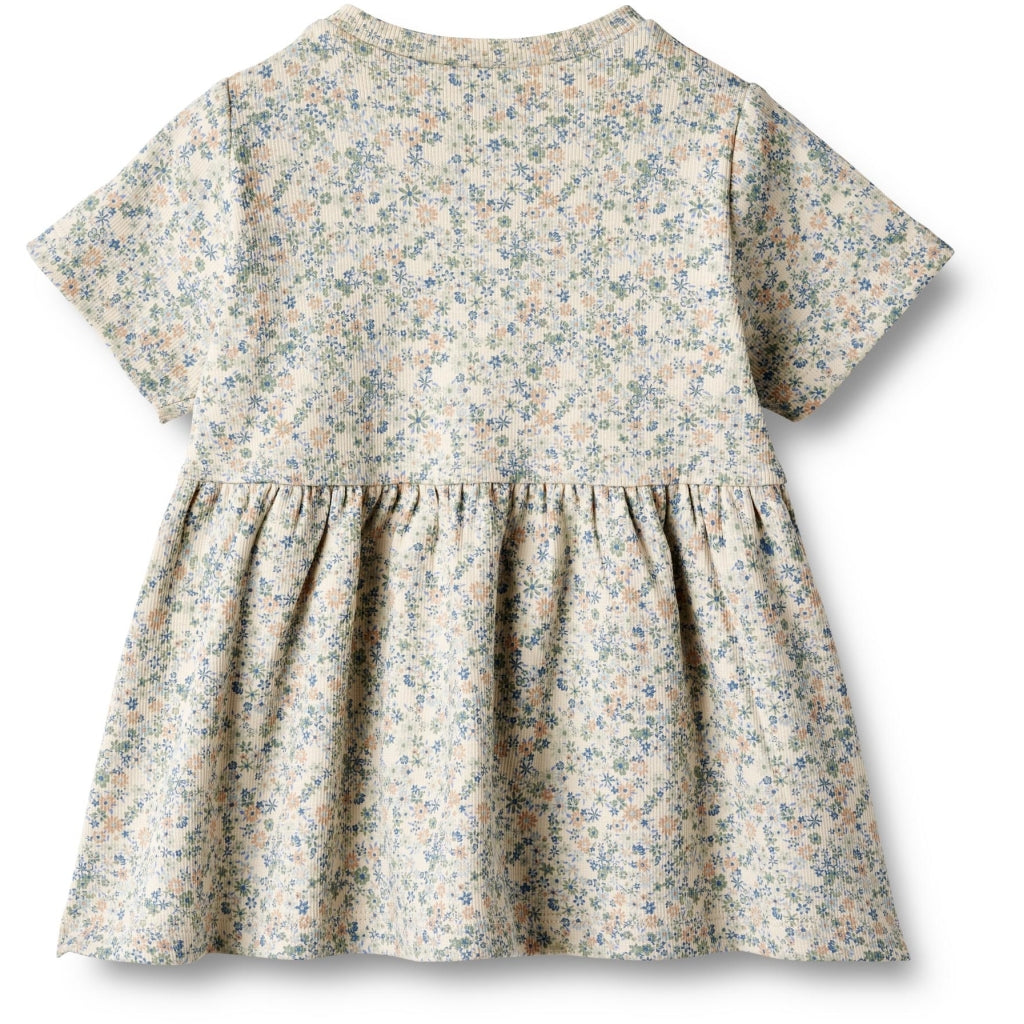 Jersey Dress S/S Anna baby  Sandshell Mini Flowers