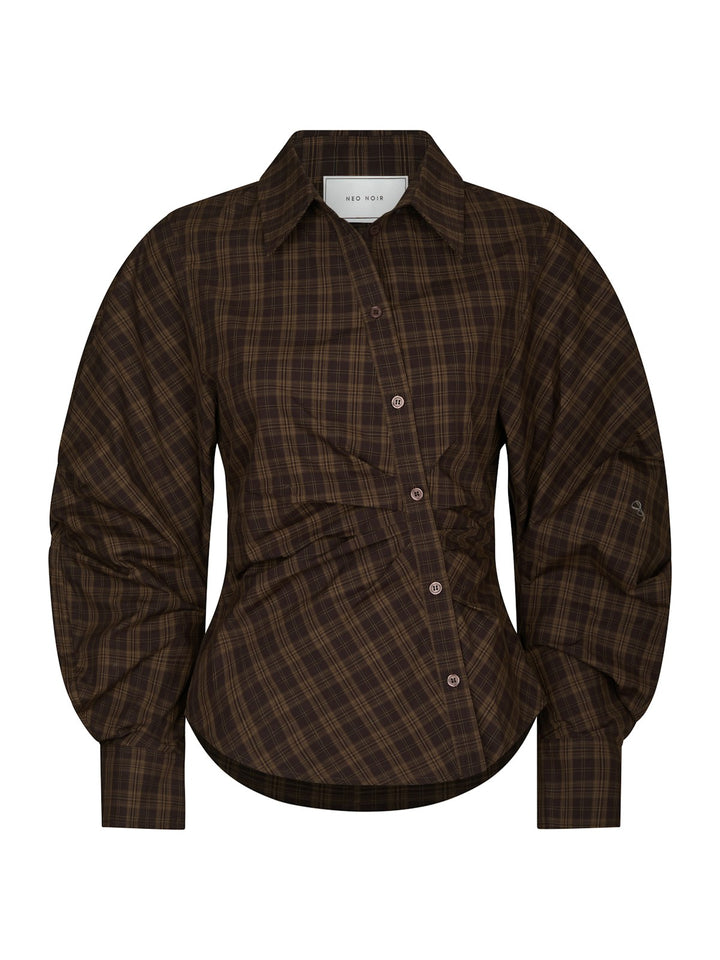 Neoella Check Shirt  Dark Brown