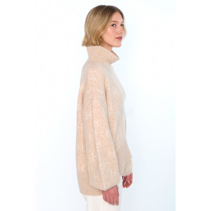FAM Short Sweater  Light Beige Melange