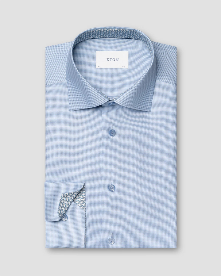 Herringbone Signature Dobby Shirt  Light Blue