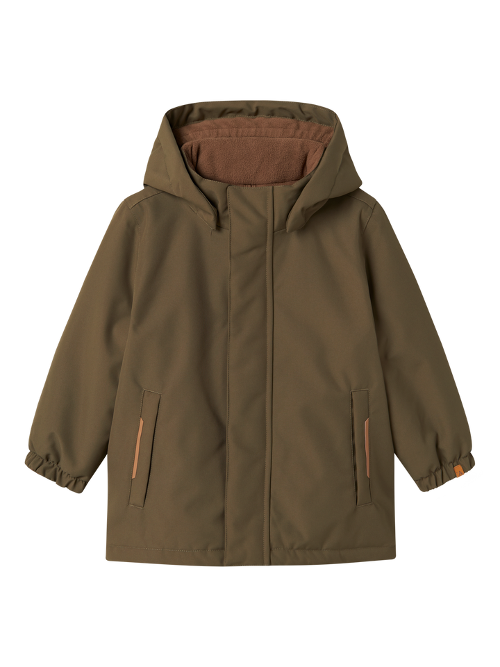 NMMLASNOW10 JKT SOLID FO LIL  Mørkegrønn