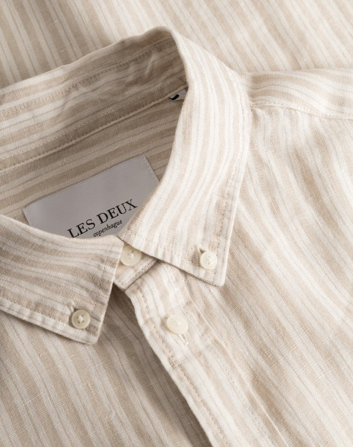 Kristian Linen B.D. Shirt  Light Desert Sand/Light Ivory