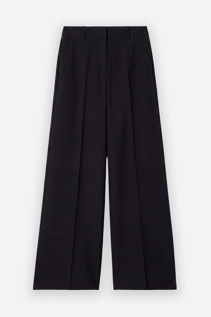 harlow wool trousers Black