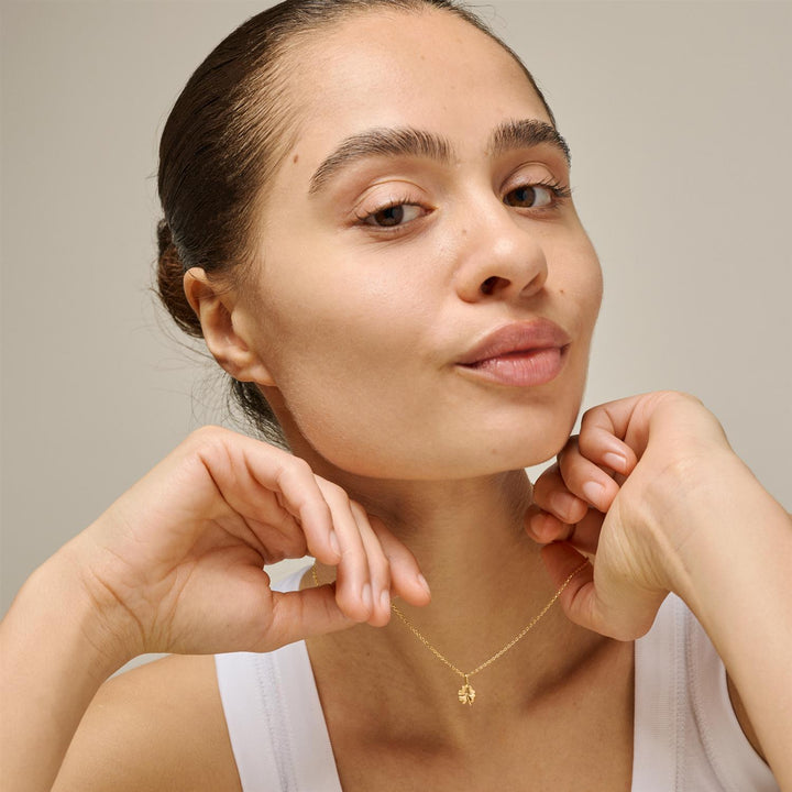 Necklace, Four-Leaf Clover  925S/Gp/M