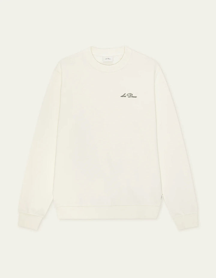 Signature Print Sweatshirt  Light Ivory