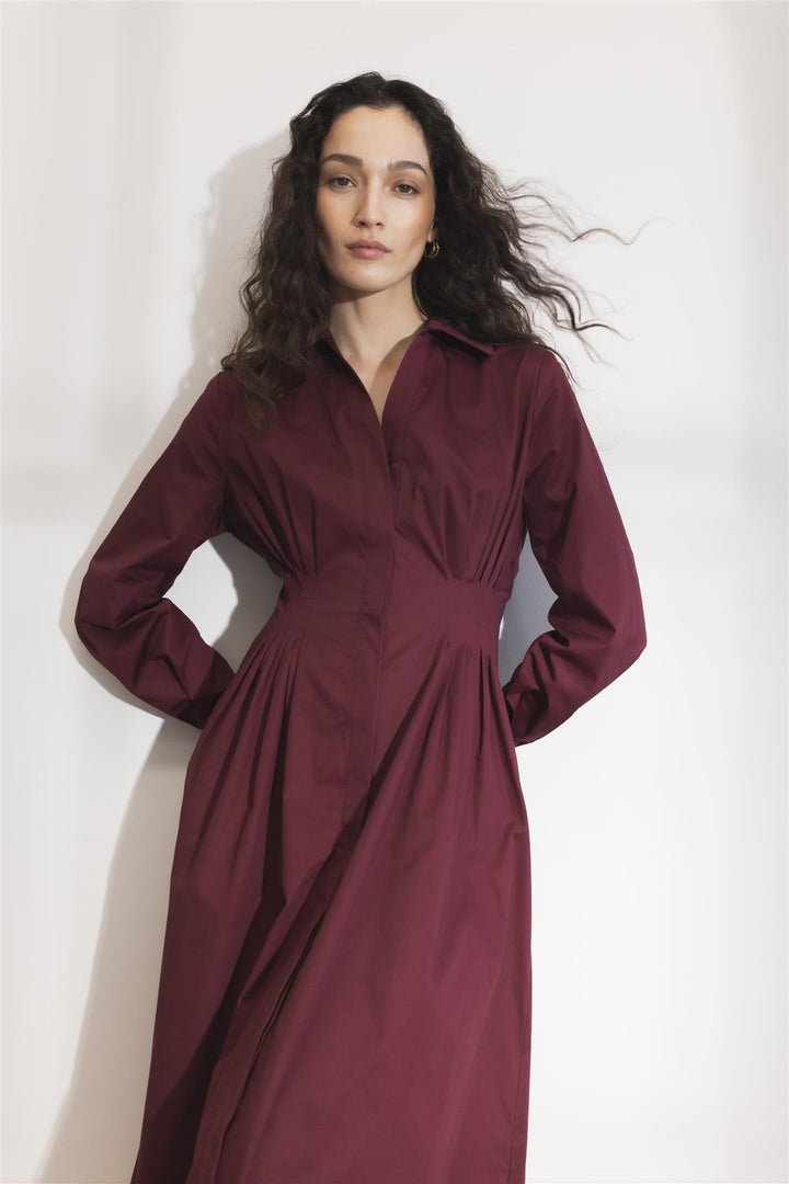 Noelle Dress Dark Red