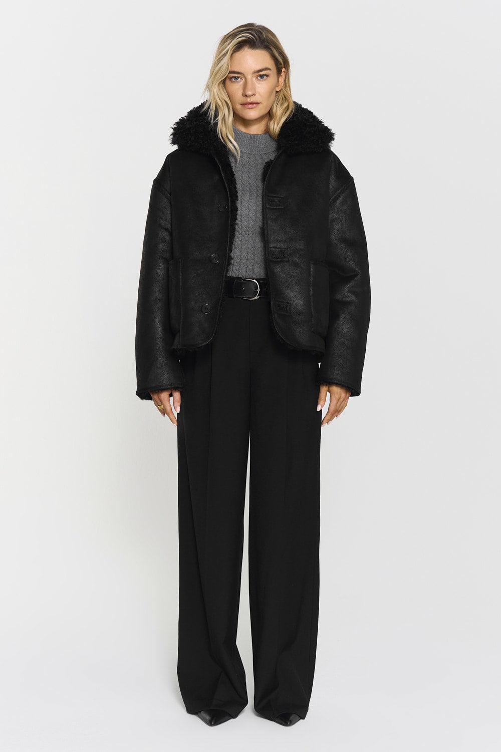 Mia Reversible Jacket  Black