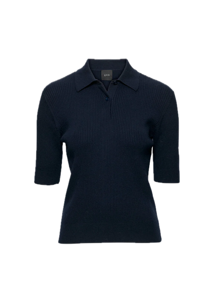 Ella Polo Knit  Navy