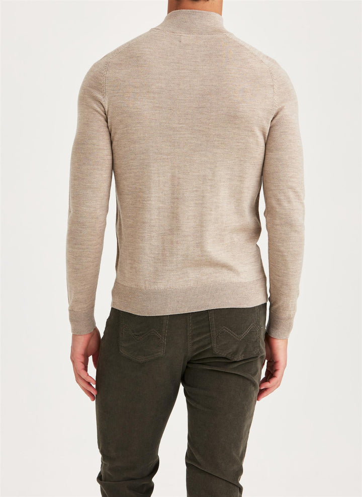 Merino John Zip  Khaki