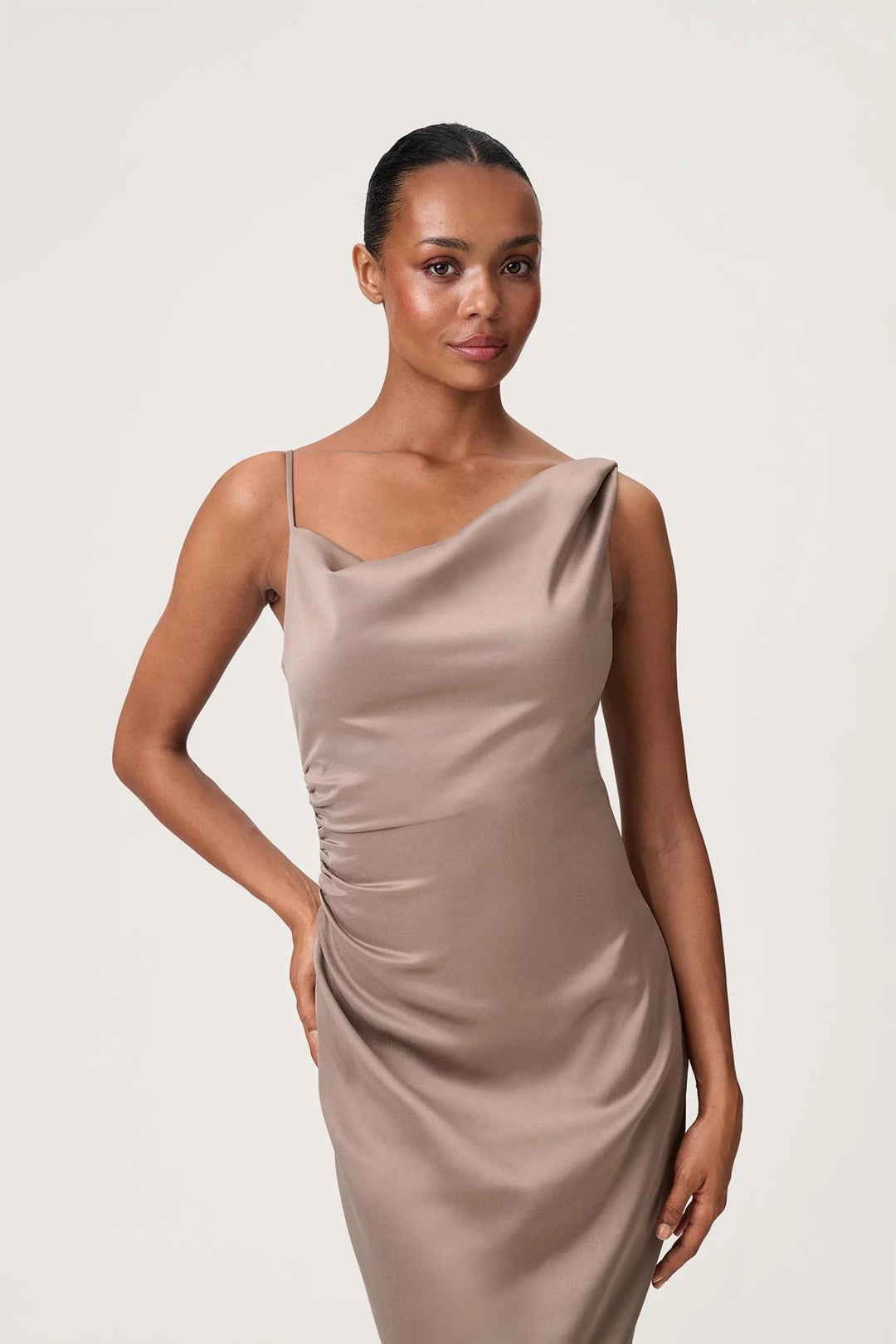 Almeria Dress  Taupe