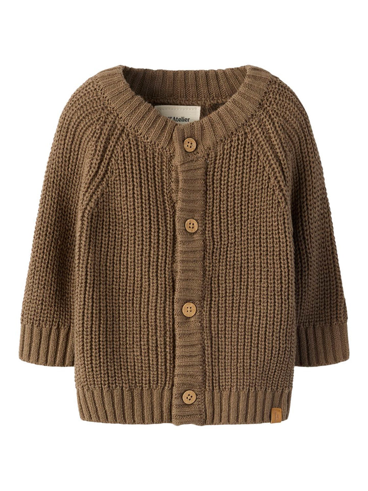 Emlen Ls Knit Card  Mørkebrun