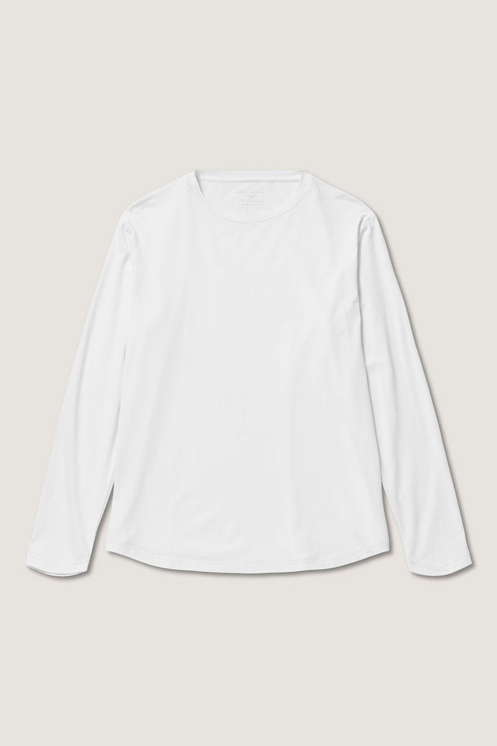 BAMBOO/C CREW LS  White
