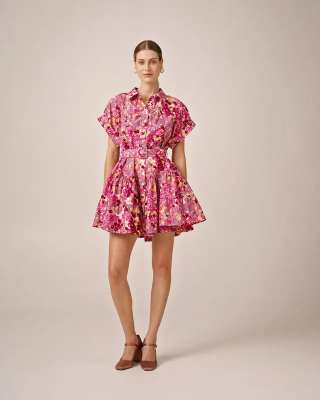 Poplin Belt Dress  Bright Field