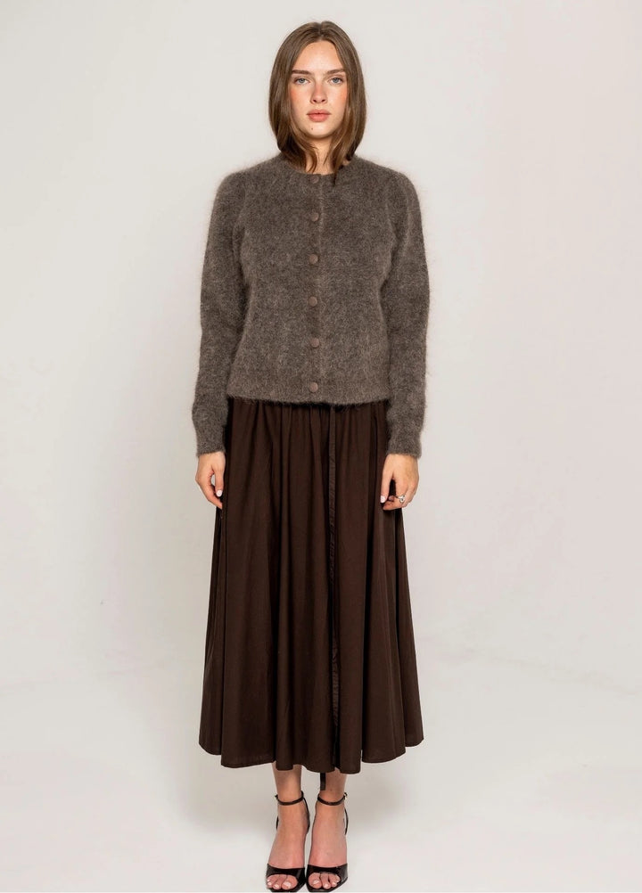Ulla Mohair Cardigan Taupe  Taupe