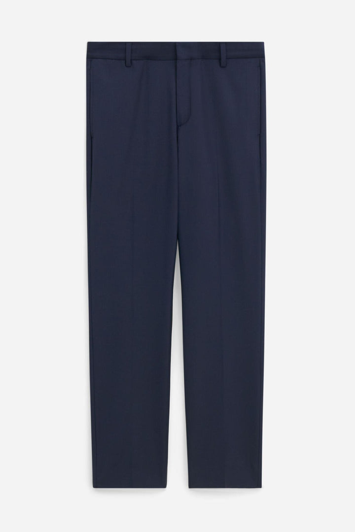 slim tapered wool trousers  Dark Navy