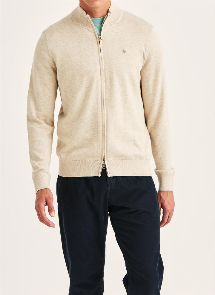 Riley Zip Cardigan  Khaki