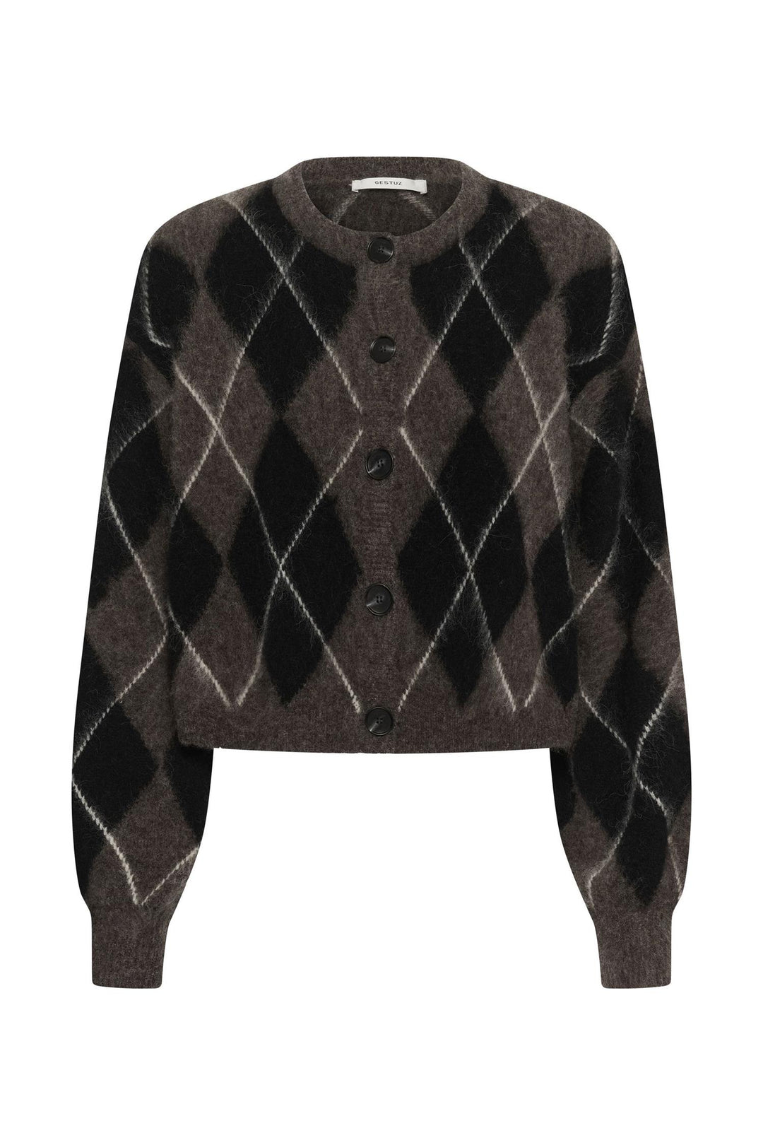 Sida Multi Cardigan  Black/Chestnut/Ivory