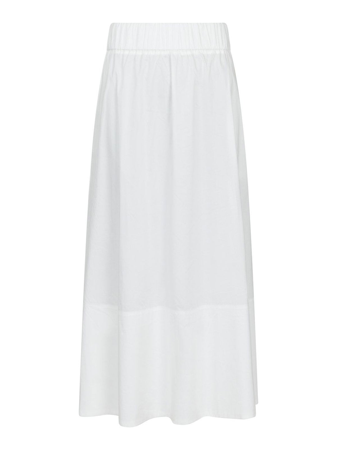 Yara Long Poplin Skirt  White