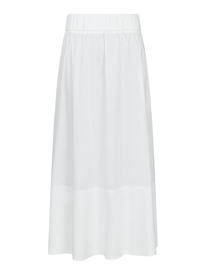 Yara Long Poplin Skirt  White