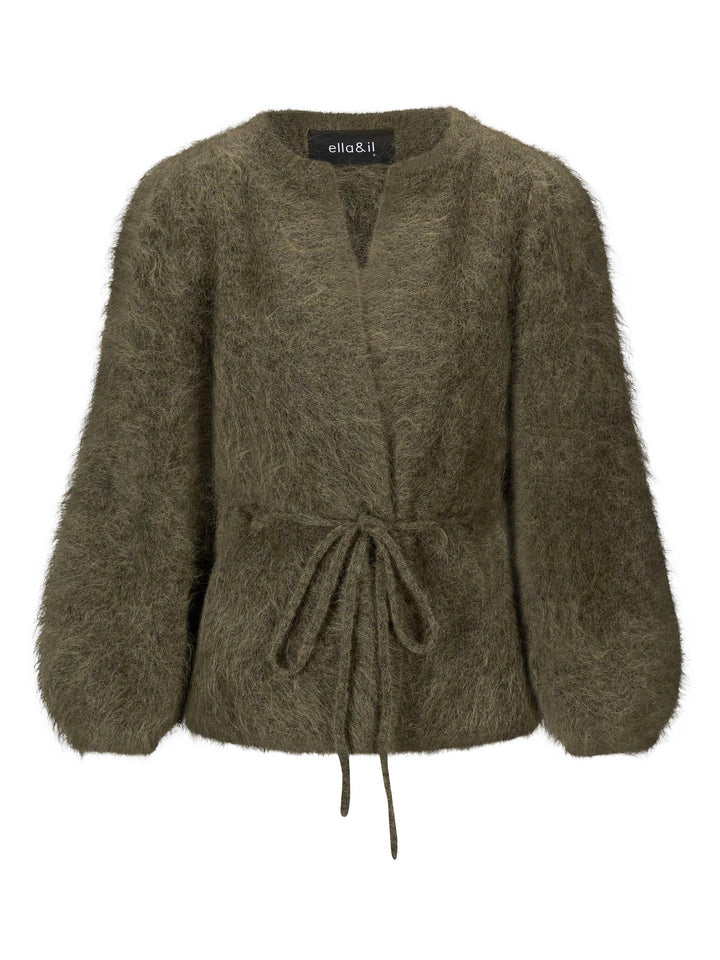 Fredrikke chunky cardigan  Moss Green