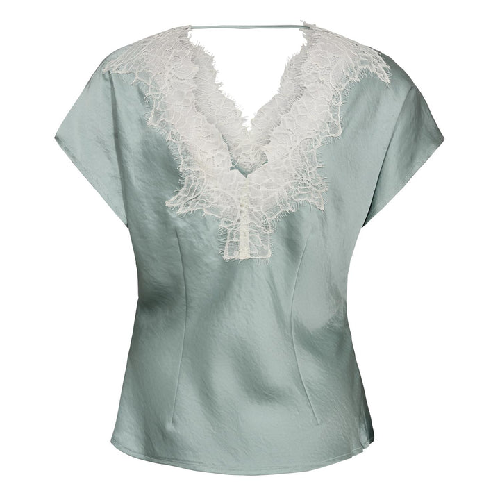 IdunCC Lace SS Blouse  Mint