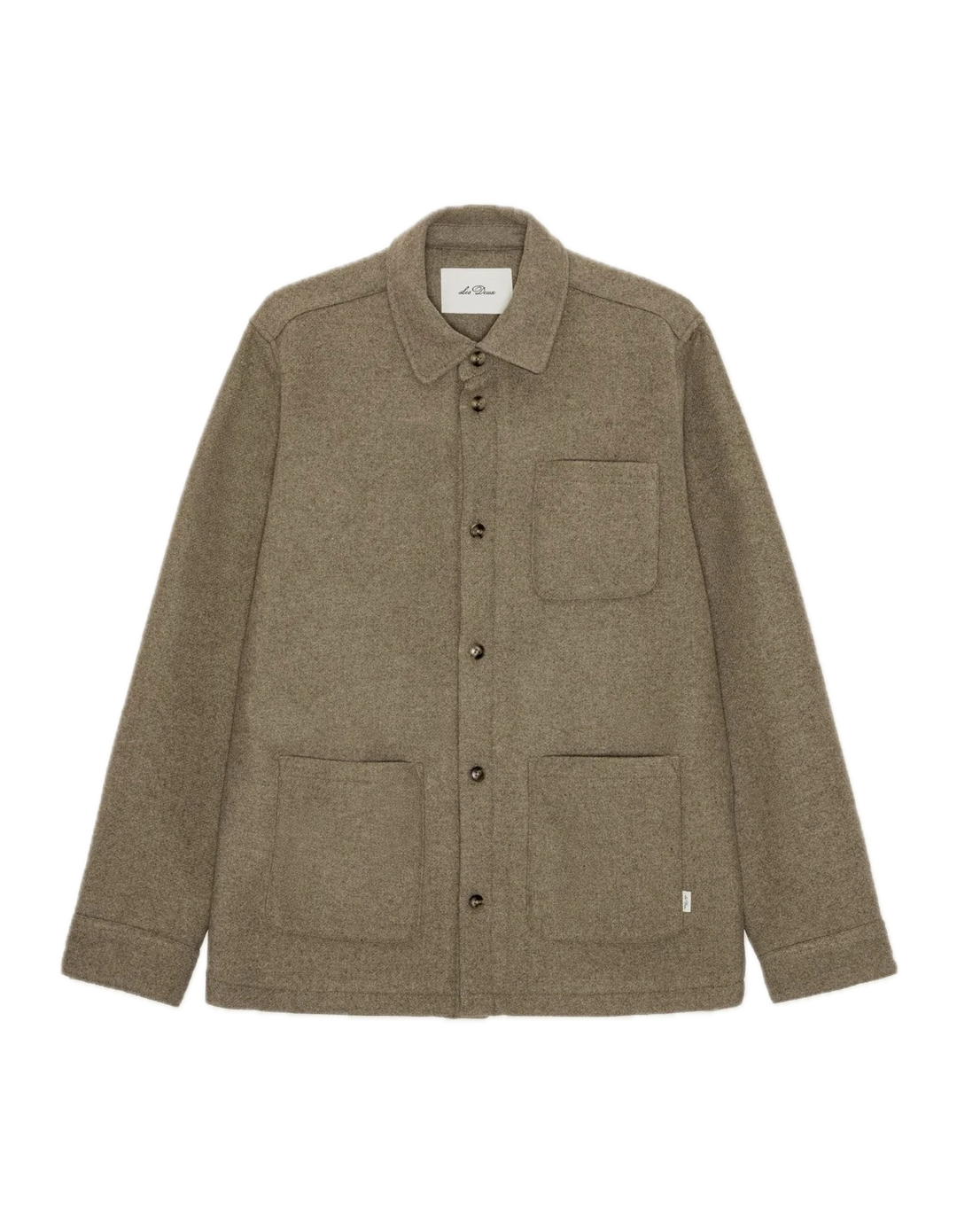 Wool Overshirt  Dark Sand Melange