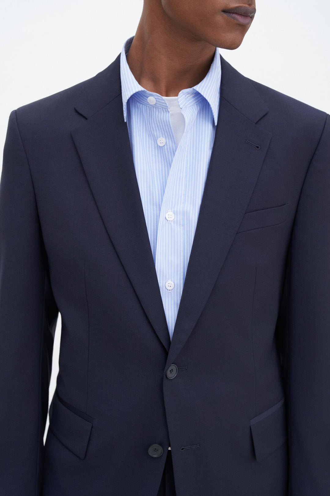 slim wool blazer  Dark Navy