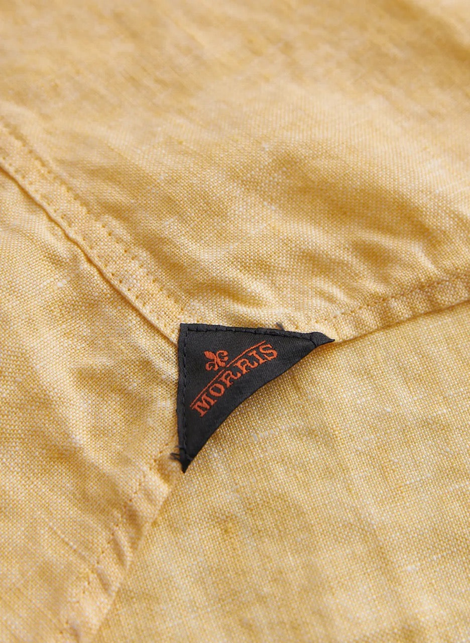 Douglas Linen Shirt-Classic Fit  Yellow