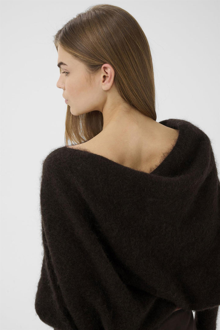 Debbie Drape Pullover  Ganache Melange
