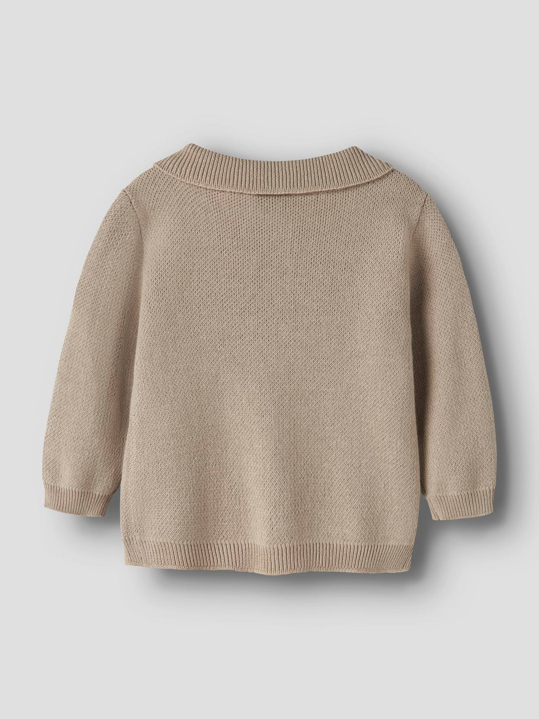 Ronan Ls Knit Polo Card Lysegrå