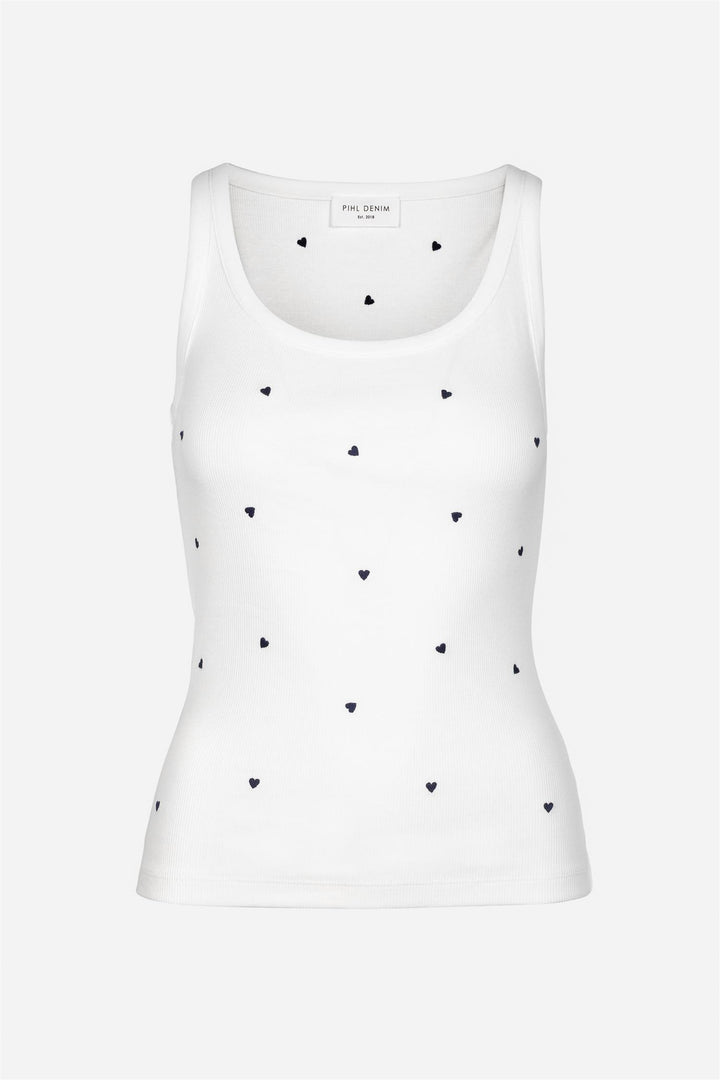 Pam Rib Singlet  Navy