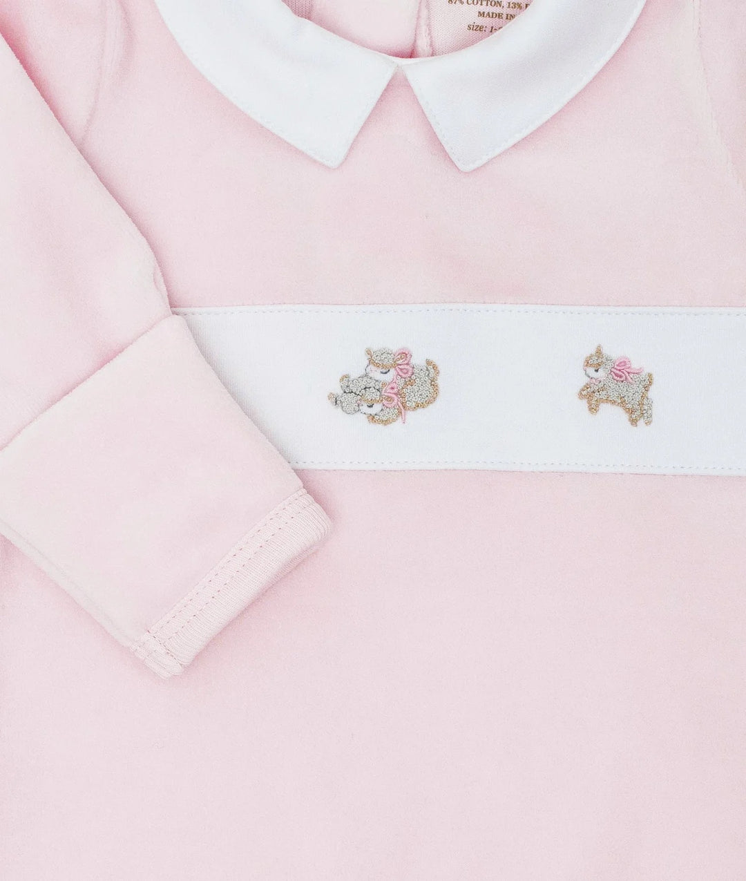 Counting Sheep Aubrey Footie  Pink